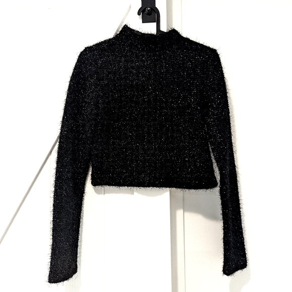 H&M Divided Sparkly Black Sweater XS - Picture 1 of 5